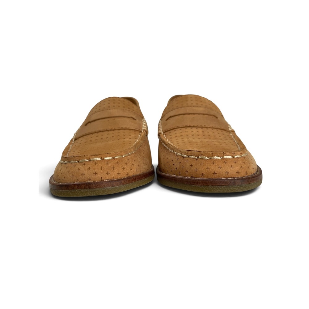 Sperry Seaport Penny Loafer Womens 7 Tan Leather Preppy Coastal Academia Style - Picture 4 of 16